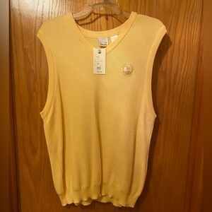 NWT EP Pro Pebble Beach Yellow Sweater Vest Large